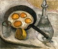 Modersohn-Becker, <i>Still Life with Fried Eggs in the Pan</i>, c. 1905.  <br/>Private collection, Bremen.